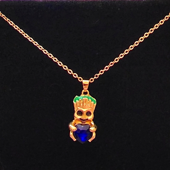 💖Crystal Cartoon Tree Pendant Necklace - Picture 1 of 1